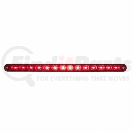 36485 by UNITED PACIFIC - Flush Mount Light Bar - Turn Signal Light, Red LED and Lens, Black/Plastic Housing, 14 LED Light Bar