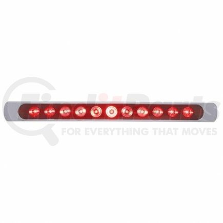 39251 by UNITED PACIFIC - Brake/Tail/Turn Signal Light - 11 LED 17" Stop, Turn and Tail Light Bar, with Bezel, Red LED/Red Lens
