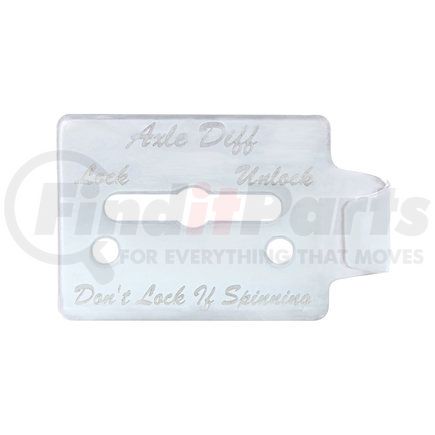 48008 by UNITED PACIFIC - Dash Switch Cover - Switch Guard - Axle Differential, Stainless, for Peterbilt 359