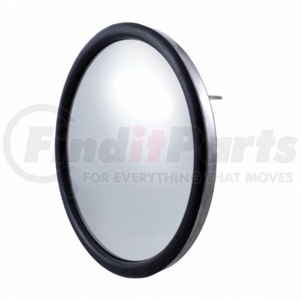 60034 by UNITED PACIFIC - Door Blind Spot Mirror - Convex, 8.5", Stainless Steel, with Centered Mounting Stud