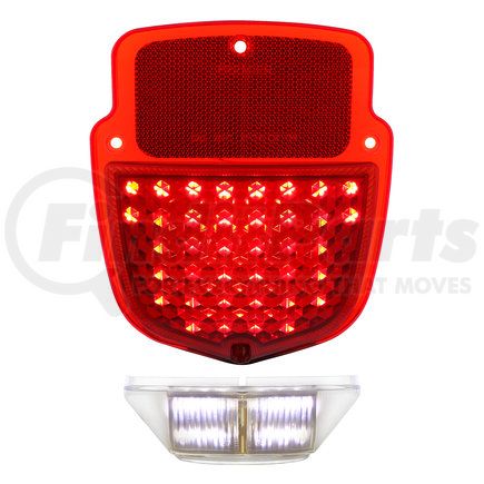 110142 by UNITED PACIFIC - Tail Light - Driver Side, 38 LED, with 12 LED License Plate Light, for 1953-1956 Ford Truck