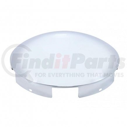 10119 by UNITED PACIFIC - Axle Hub Cap - Front, 5 Even Notched, Chrome, Dome Style, 1" Lip