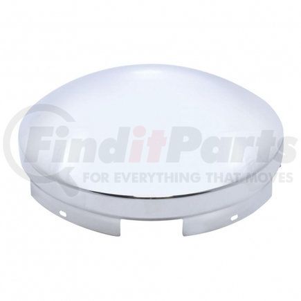 10104 by UNITED PACIFIC - Axle Hub Cap - Front, 5 Even Notched, Chrome, Dome Style, 3/4" Side Wall