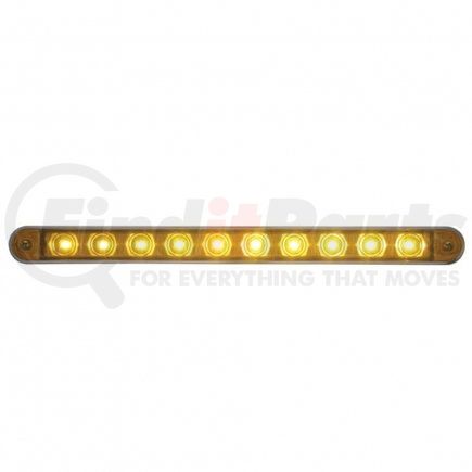 39306 by UNITED PACIFIC - Turn Signal Light - 10 LED 9" Turn Signal Light Bar, with Bezel, Amber LED/Amber Lens