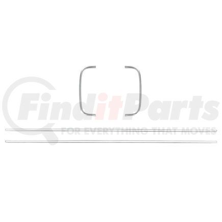 110594 by UNITED PACIFIC - Grille Trim Molding Kit - Polished Aluminum, for 1966-1977 Ford Bronco