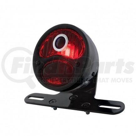 20291 by UNITED PACIFIC - Tail Light - DUO Lamp, Motorcycle, Rear Fender, with Red Glass Lens & Blue Dot