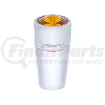 40211 by UNITED PACIFIC - Toggle Switch Extension - Chrome Plated, Aluminum, with Amber Diamond, for Mini Peterbilt