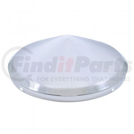 10105 by UNITED PACIFIC - Axle Hub Cap - Front, No Notch, Chrome, Pointed, 1/2" Lip