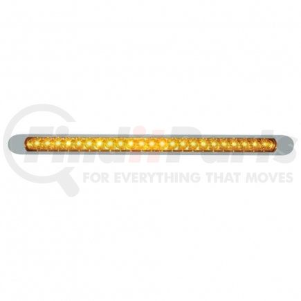 37510 by UNITED PACIFIC - Turn Signal Light - 23 LED 17.25" Reflector Light Bar, with Bezel, Amber LED/Amber Lens