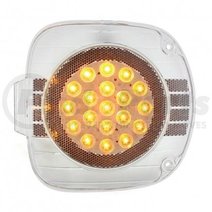 38929 by UNITED PACIFIC - Turn Signal Light - 22 LED, Amber LED/Clear Lens, for Freightliner