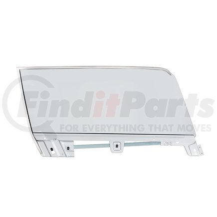 110620 by UNITED PACIFIC - Door Glass Assembly - Complete, Clear, for 1967-1968 Ford Mustang Coupe