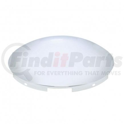 20094 by UNITED PACIFIC - Axle Hub Cap - Front, 5 Even Notched, Stainless Steel, Dome Style, 7/16" Lip