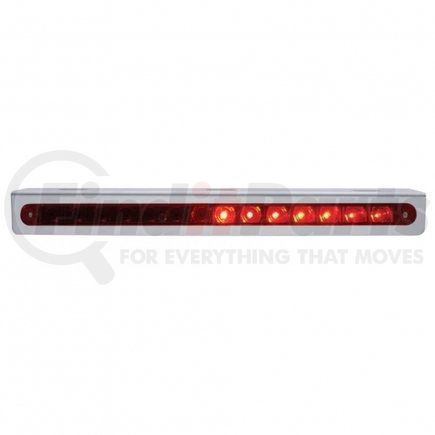 37519 by UNITED PACIFIC - Light Bar - Stainless Steel, Sequential, Auxiliary Light, Red LED and Lens, Right to Left, 14 LED Light Bar
