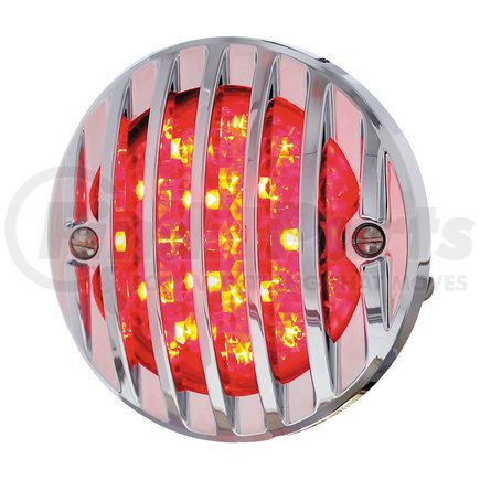 110660 by UNITED PACIFIC - Tail Light - Driver Side, Chrome Grille Bezel, 17 LED, Red Lens, For 1933-1936 Ford Truck