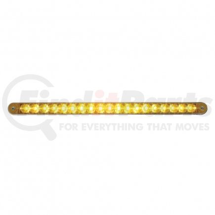 37940 by UNITED PACIFIC - Turn Signal Light - 19 LED 12" Reflector Turn Signal Light Bar, with Bezel, Amber LED/Amber Lens