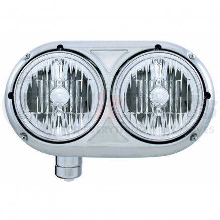 32194 by UNITED PACIFIC - Headlight Assembly - LH, Polished Housing, High/Low Beam, Crystal H4 Bulb