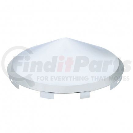 10099 by UNITED PACIFIC - Axle Hub Cap - Front, Universal, Chrome, Pointed, 7/16" Lip