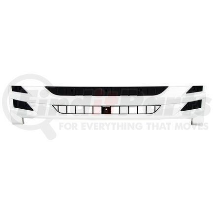 21821 by UNITED PACIFIC - Grille - Wide, White ABS Plastic, Black Accent, for 2013+ Isuzu NPR (ELF 400/500/600)
