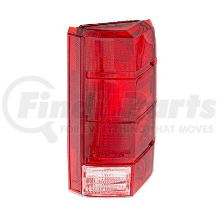 111017 by UNITED PACIFIC - Tail Light Assembly - Plastic, Double Rear Housing, Passenger Side, with Red Lens, for 1980-1986 Ford Bronco & Truck