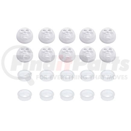 70196 by UNITED PACIFIC - Skull Snap Cap - Fits 10/12 Screws