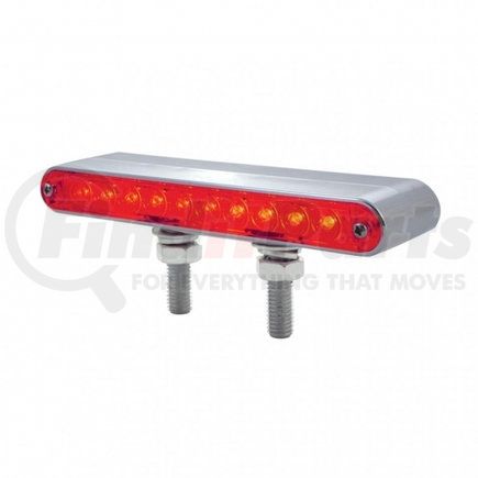 37630 by UNITED PACIFIC - Light Bar - Double Face, Pedestal, Stop/Turn/Tail Light, Amber and Red LED, Amber and Red Lens, Chrome/Steel Housing, 10 LED Light Bar