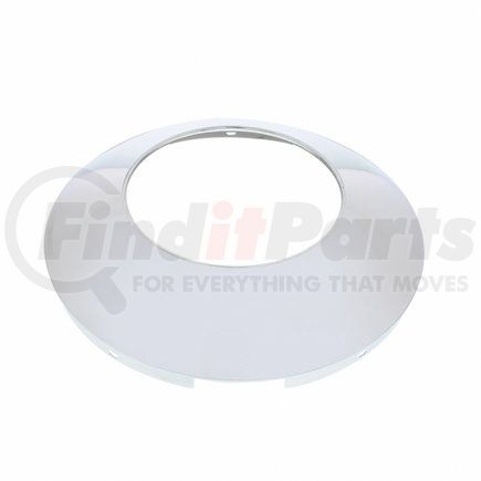 10112 by UNITED PACIFIC - Axle Hub Cap - Front, Universal, Chrome, with Hubometer Hole, 7/16" Lip