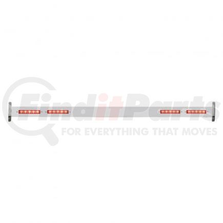 F3251LED by UNITED PACIFIC - Spreader Bar - Polished, Stainless Steel, with Red LED Lights, Rear, for 1932 Ford Car and Truck