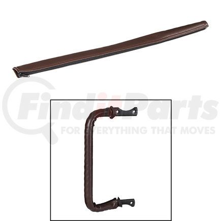 70417 by UNITED PACIFIC - Grab Handle - Grab Bar Cover, 24" Driver Assist, Brown Engineered Leather