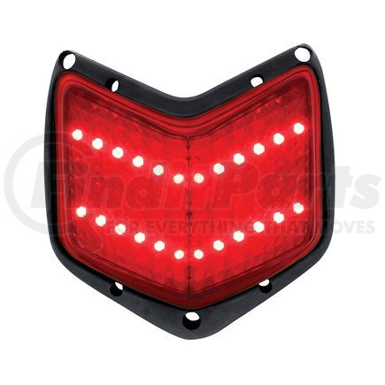 FTL4014LED by UNITED PACIFIC - Tail Light Assembly - 24 LED, with Black Housing & Stainless Steel Rim, for 1940 Ford Car