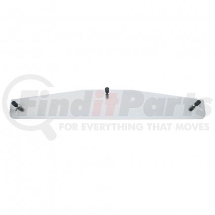 21414 by UNITED PACIFIC - Mud Flap Hanger - Mud Flap Plate, Bottom, 3" x 14", Stainless Standard, Welded Stud