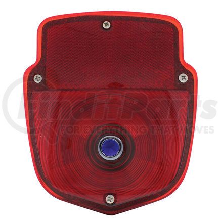 A5018SSRBD by UNITED PACIFIC - Tail Light Assembly - Passenger Side, with Stainless Steel Housing & Blue Dot Lens, for 1953-1956 Ford Truck