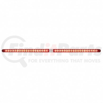 36797 by UNITED PACIFIC - Light Bar - LED, Reflector/Stop/Turn/Tail Light, Red LED and Lens, Chrome/Plastic Housing, with Bezel, 19 LED Per Light Bar