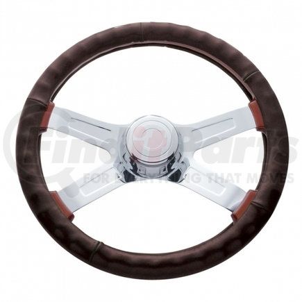 70112 by UNITED PACIFIC - Accessory Steering Wheel Cover - 18" Steering Wheel Cover, Dark Brown