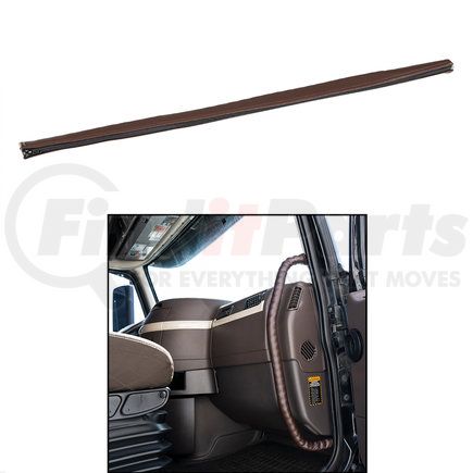 70423 by UNITED PACIFIC - Grab Handle - Grab Bar Cover, 35" Driver Assist, Brown Engineered Leather