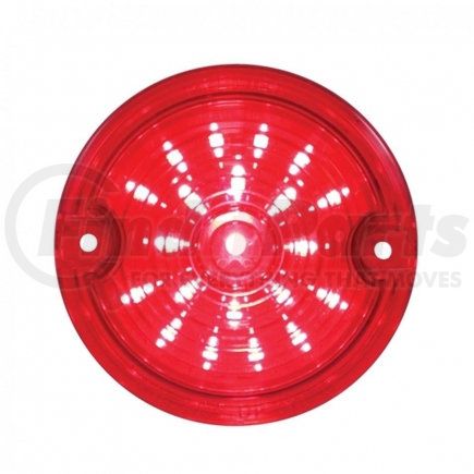 37575 by UNITED PACIFIC - Turn Signal Light - 21 LED 3.25" Dual Function Harley Signal Light, with 1157 Plug, Red LED/Red Lens