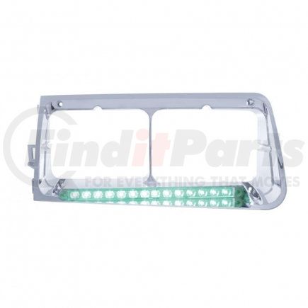 32581 by UNITED PACIFIC - Headlight Bezel - LH, 14 LED, Green LED/Clear Lens, for Freightliner FLD
