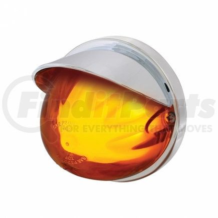34404 by UNITED PACIFIC - Truck Cab Light - 9 LED Dual Function "Glo" Watermelon Flush Mount Kit, with Visor, Amber LED/Amber Lens
