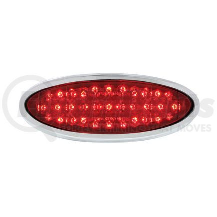 FTL4950LED-AS by UNITED PACIFIC - Tail Light - 33 LED, Assembly with Chrome Bezel, for 1949-1950 Ford Car