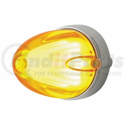 34444 by UNITED PACIFIC - Truck Cab Light - 9 LED Dual Function "Glo" Watermelon Grakon 1000 Flush Mount Kit, Amber LED/Amber Lens