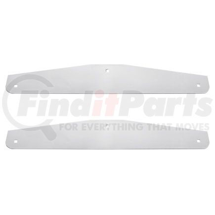 21409P by UNITED PACIFIC - Mud Flap Plate - 4" x 24" Stainless Steel, Standard Bottom, Bolt Thru
