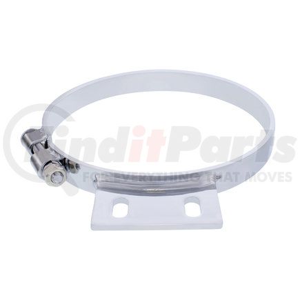 10330 by UNITED PACIFIC - Exhaust Clamp - 8", Chrome, Cab, for Peterbilt