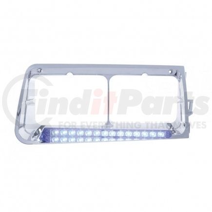 32584 by UNITED PACIFIC - Headlight Bezel - 14 LED, Blue LED/Clear Lens, for Freightliner FLD