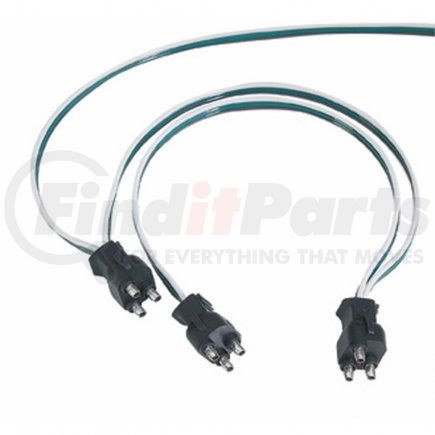 34227P by UNITED PACIFIC - Wiring Harness - 3-Prong Straight Plug, with 3 Plugs, 12" Lead