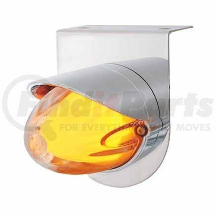 34447 by UNITED PACIFIC - Light Bracket - Stainless Steel, with 9 LED Dual Function GLOLight Watermelon Grakon 1000 Light & Visor, Amber LED/Clear Lens