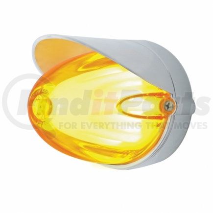 34442 by UNITED PACIFIC - Truck Cab Light - 9 LED Dual Function "Glo" Watermelon Grakon 1000 Flush Mount Kit, with Visor, Amber LED/Amber Lens