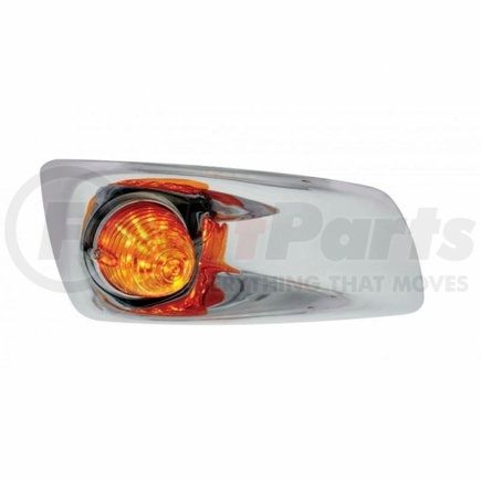 42754 by UNITED PACIFIC - Bumper Guide Light - Bumper Light Bezel, Front, RH, with 19 LED Beehive Light, Amber LED/Amber Lens, for Kenworth T660