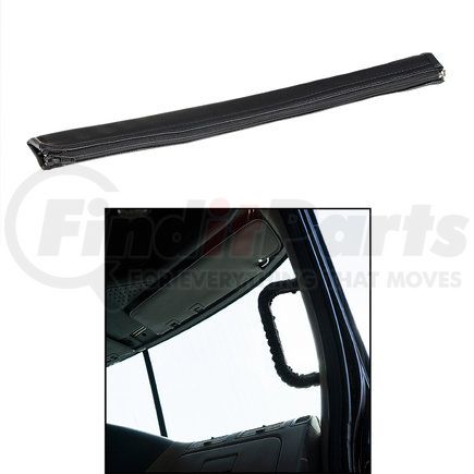 70412 by UNITED PACIFIC - Grab Handle - Grab Bar Cover, 17" Driver Assist, Black Engineered Leather