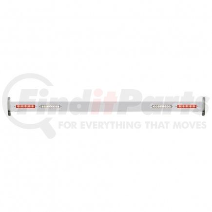 F3251LED-BU by UNITED PACIFIC - Spreader Bar - Polished, Stainless Steel, with White and Red LED Lights, Rear, for 1932 Ford Car