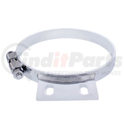 10329 by UNITED PACIFIC - Exhaust Clamp - 7", Chrome, Cab, for Peterbilt
