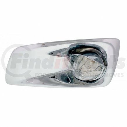 42727 by UNITED PACIFIC - Bumper Guide Light - Bumper Light Bezel, LH, with 19 Amber LED Watermelon Light & Visor, for 2007-2017 KW T660, Clear Lens